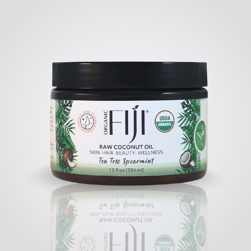 Fiji Organic - Certified Organic Raw Coconut Oil -Tea Tree Spearmint - 354 ML
