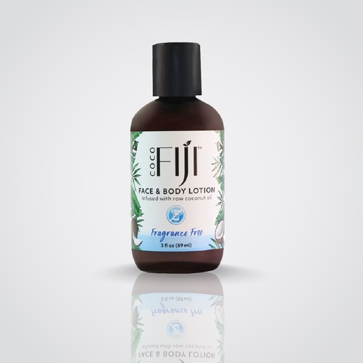 Fiji Organic - Face & Body Lotion - infused with raw coconut oil - Fragrance Free - 89 ML