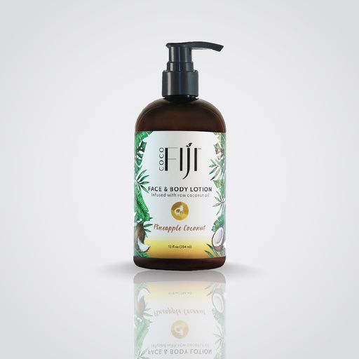 Fiji Organic - Face & Body Lotion - infused with raw coconut oil - Pineapple Coconut - 354 ML