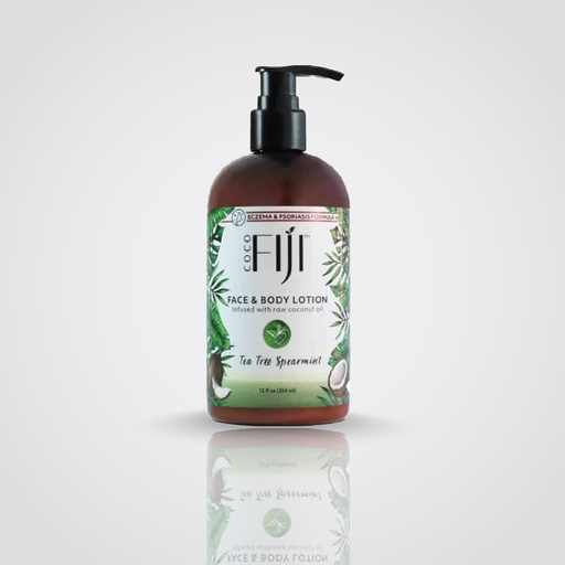 Fiji Organic - Face & Body Lotion - infused with raw coconut oil - Tea Tree Spearmint - 354 ML