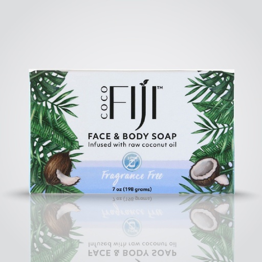 Fiji Organic - Face & Body Soap - infused with raw coconut oil - Fragrance Free - 198 ML