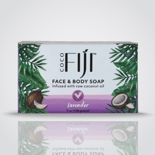Fiji Organic - Face & Body Soap - infused with raw coconut oil - Lavender - 198 ML