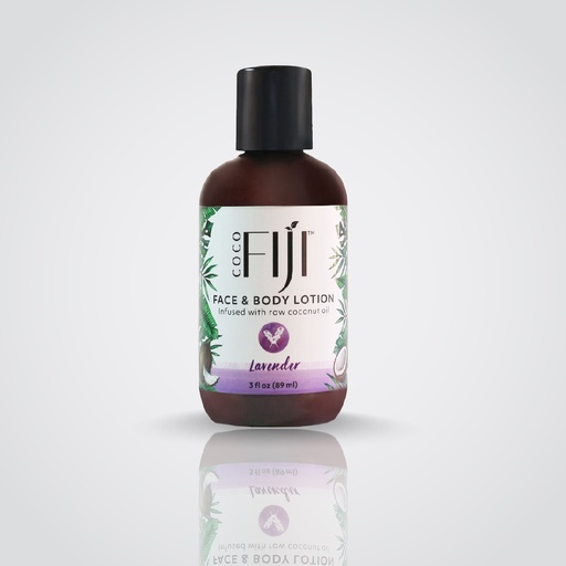 Fiji Organic-Face & Body Lotion-infused with raw coconut oil-Lavender-89 ML