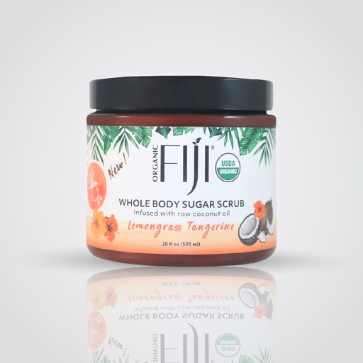 Fiji Organic - Whole Body Sugar Scrub infused with coconut oil - Lemongrass Tangerine - 591 ML
