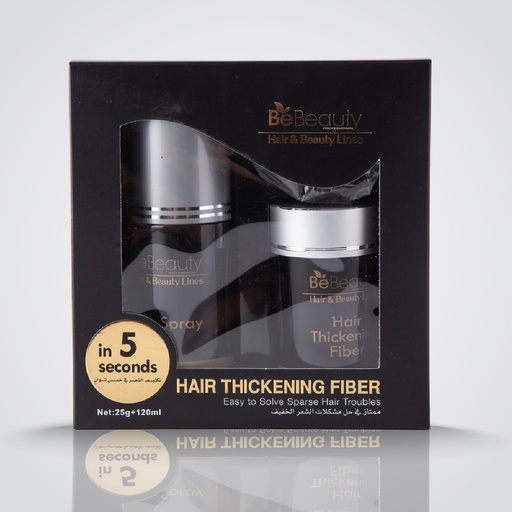 Be Beauty - Hair Thickening Fiber - Color Black