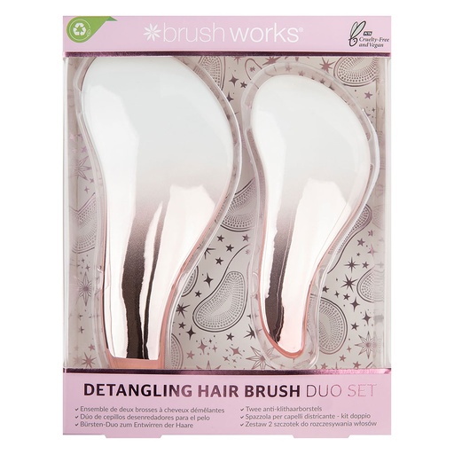 Brushworks - Detangling Hair Brush Duo Set