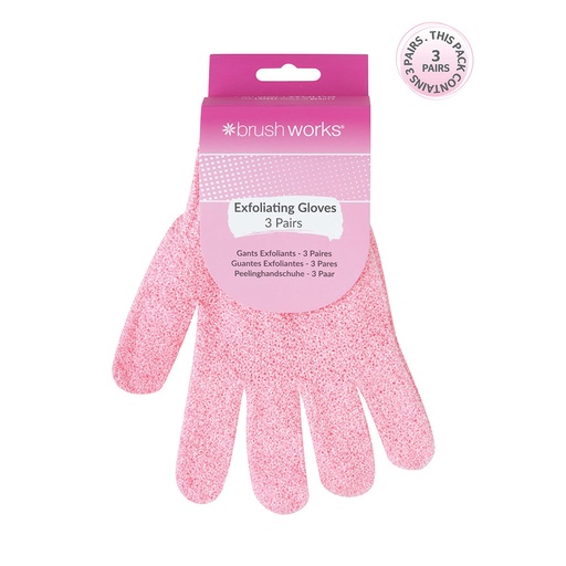 Brushworks - Exfoliating Gloves (Pack Of 3)