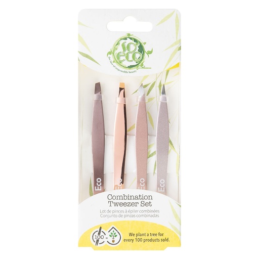 Soeco - Rose Gold Tweezer-Set (4-Pieces)