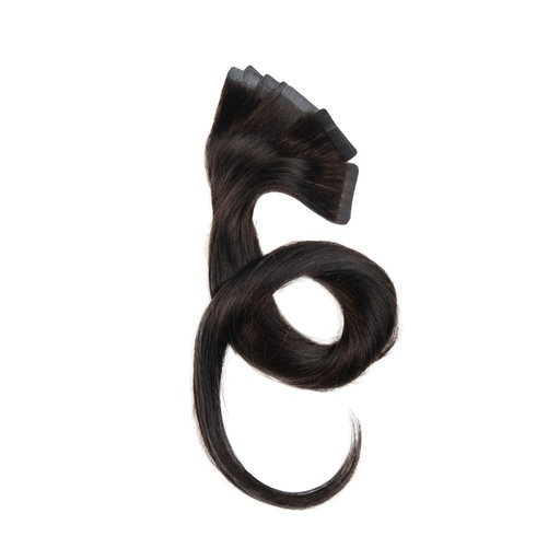 Bebeauty - Tape Hair Extension - Silver (Round) 26" - Color# 1B - Dark Brown