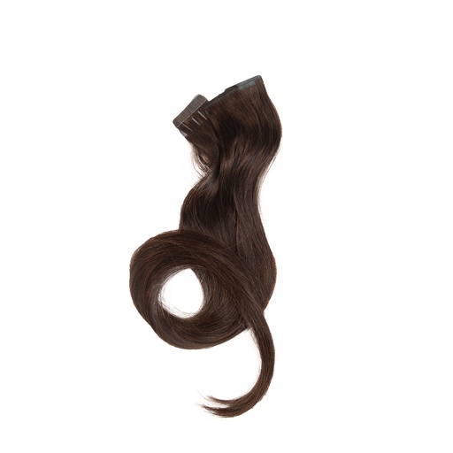 Bebeauty – Semi Tape Hair Extension - Black (Round) 26" - Color#   4 - Light Brown