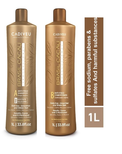 Cadiveu-Brazil Cacau-Home Care-After Protein-Hair Kit (2Bottle)
