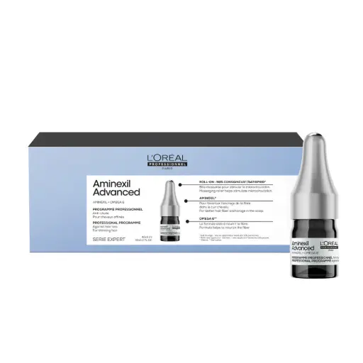 [3474637265014-50327918] Loreal - Professional - Aminexil Advanced - Ampoules - Anti-hair loss activation program - Hair treatment for thinning hair - 42 Pcs x 6ML